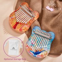 【YF】 Kalimba 10 Keys Thumb Crystals Instrument With Book Gifts Adult Kids