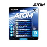 [แพค4ก้อน ] ถ่าน Atom Alkaline AA 1900mAh 1.5v ขายดีราคาถูก [แพค4ก้อน ] [Atom ]