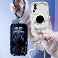 Phone Case เคส OPPO Reno10 Reno10Pro + 5G ตัวยึดนักบินอวกาศเคสโทรศัพท์รูปตัวการ์ตูนน่ารักพร้อมเลนส์สร้อยข้อมือซิลิโคนป้องกันการกระแทกฝาหลังแบบนิ่ม OPPO Reno10 Pro Plus 5G 2023