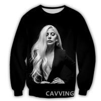 CAVVING 3D พิมพ์ LADY GAGA Crewneck เสื้อ Harajuku สไตล์เสื้อแขนยาวเสื้อสำหรับชาย/หญิง 02