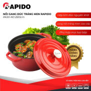 Nồi Gang Đúc Tráng Men Chống Dính Rapido Kích cỡ 20 CM - Nặng 4.2 kg