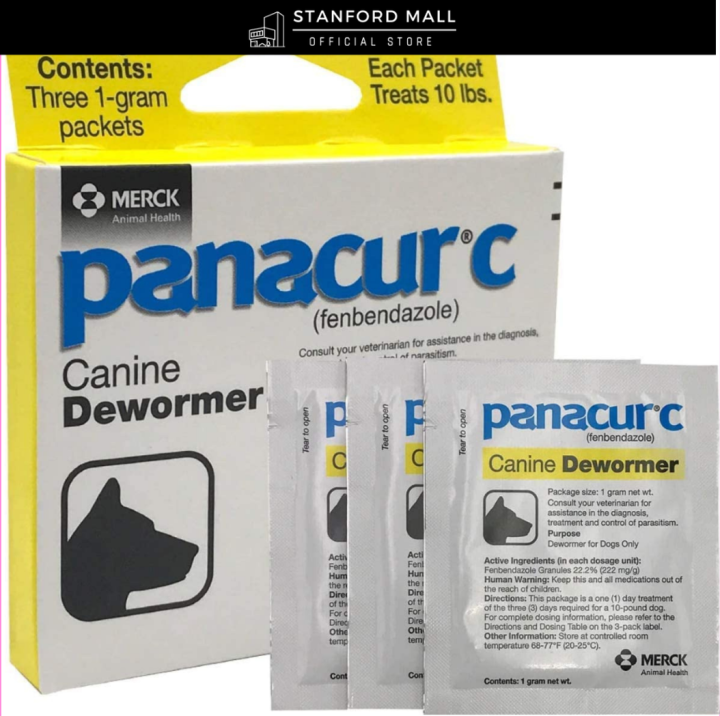 On Hand Panacur C Canine Dewormer Fenbendazole Yellow 1 Pack (3 Sachet