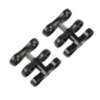 MINIFOCUS 2 PCS Dual Holes Butterfly Ball Clamp Mount CNC Aluminum for Diving Underwater photography Arm Video Light