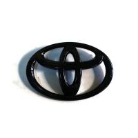 TOYOTA ตรา โลโก้ รถ หน้า หรือ หลัง สีดำเงา ขนาด 14 x 10 cm FORTUNER  VIOS ALTIS CAMRY LOGO BADGE EMBLEMคุณภาพดี โลโก้รถยนต์ อุปกรณ์ตกแต่งรถยนต์ ส่งฟรี