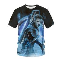 （Can Customizable）Mens Avengers Alliance 2023 Animation Cartoon T-shirt Leisure Fashion Quick Dry Summer Top Short High Quality（Adult and Childrens Sizes）