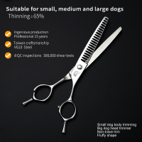 Crane JP VG10เหล็ก6.5นิ้ว21ฟัน Dog Grooming กรรไกร Chunker Shears สำหรับสุนัขผอมบาง Rate 65 Groomer