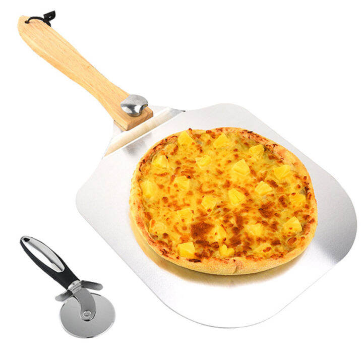 Aluminium Metal Pizza Peel 12 x 14 Inch with Foldable and Detachable