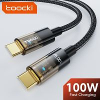 （Grilled cold noodles）  Toocki 100W USB C เพื่อสายหักศอก USBC PD ชาร์จเร็วสายชาร์จสาย USB-C สำหรับ Macbook Samsung Xiaomi POCO