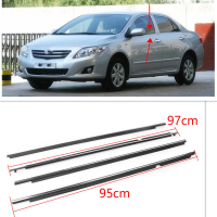 สำหรับโตโยต้าโคโรลล่า2009-2012รถภายนอกหน้าต่าง Weatherstrip ซีลเข็มขัดโครเมี่ยมปั้นตัดน้ำโล่ชั้นแถบปิดผนึก