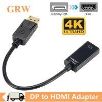 Grwibeou Port Layar 4K DP Ke Port Layar Kabel Adaptor Yang Kompatibel dengan HDMI Ke Konverter Yang Kompatibel dengan HDMI untuk Proyektor Laptop HDTV