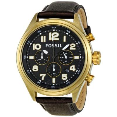 Fossil Mens Watch Brown Leather Strap DE5000