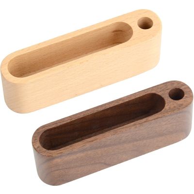 Wood Business Card Holder with Pen Slot for Desk Wooden Display Business Memo Pad Cards Stand Box for Office Tabletop Artificial Flowers  Plants
