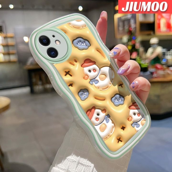 jiumoo-เคสปลอกสำหรับ-samsung-galaxy-a52s-5g-a52-4g-a52-5g-เคสลายการ์ตูน3d-เป็ดน่ารักแฟชั่นลายคลื่นป้องกันเลนส์กล้องเคสโทรศัพท์แบบใสสีสันสดใสเคสโปร่งใสกันกระแทกซิลิโคนนิ่ม