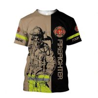 Firefighter T-Shirt Fireman Honor Rescue Custom Name Shirt For Dad Fathers Day