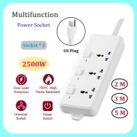 [LSG] สายไฟต่อปลั๊กสำหรับทุกรูเสียบมีสวิตช์ต่อเต้าเสียบไฟแบบพกพาปลั๊กไฟเต้าเสียบ3ทางใช้ในบ้านอเนกประสงค์อิเล็กทรอนิกส์พร้อมสวิตช์แยก2ม./3ม./5ม. สายไฟต่อเบ้ารับสายไฟเราปลั๊ก3ขา