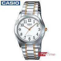 Casio Standard นาฬิกาข้อมือผู้ชาย สายสแตนเลสสองกษัตริย์ รุ่น MTP-1275SG-7BDF (หน้าขาว)