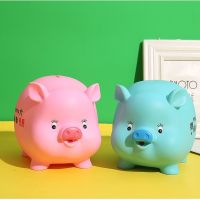 ✌✠ Novo piggy caso de poupança dinheiro banco decoração crianças brinquedos caixas dos desenhos animados porco em forma presente aniversário moedas caixa armazenamento
