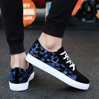 READY STOCKWOOVOO Christmas Gift Kasut Men Casual Sneakers Black Suede Leather Men Shoes Korean Fashion Sport Shoes