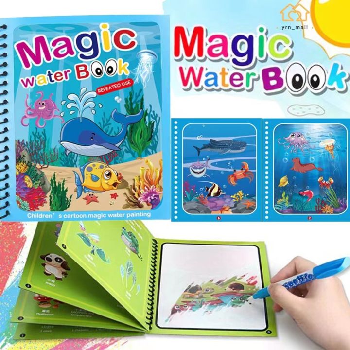 Magic WaterBook MagicColoring Book Reusable Kids Drawing BookMagic