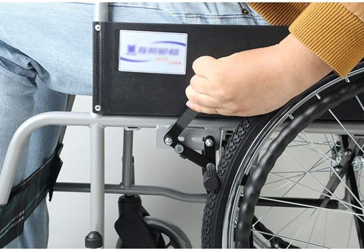 รถเข็นผู้ป่วย-รถเข็นคนป่วย-ปรับนอนได้-รุ่นสลีปอัพ-เก้าอี้วีลแชร์ปรับเอนนอน-มีหมอนรองคอ-wheelchair-ผู้สูงอายุ-วีลแชร์-คนป่วยคนไข้คนแก