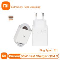 【Taotao Electronics】 สำหรับ Xiaomi GaN Charger EU Adapter USB Type C สำหรับ10 Lite Redmi Note 9 Pro K40 30แล็ปท็อป55W 6A Data