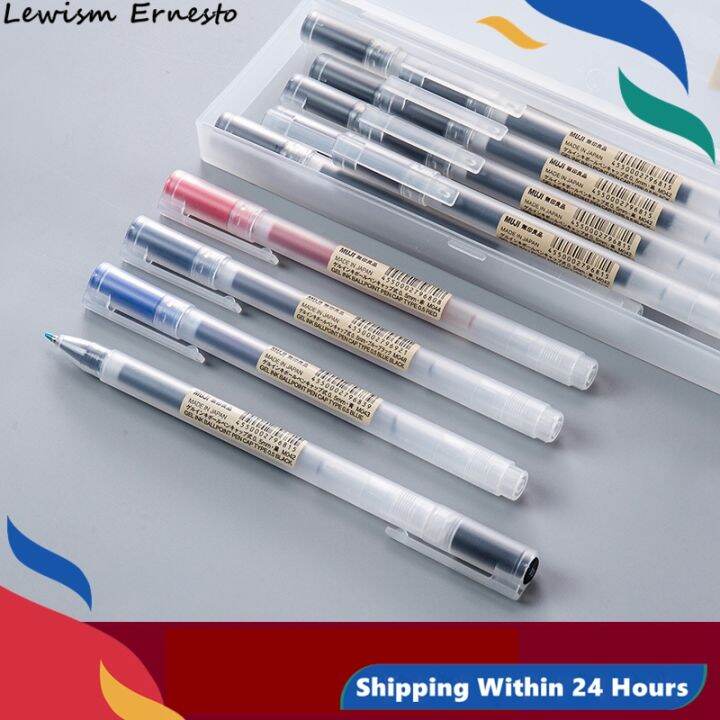 LE 3pcs/Set Japanese MUJI Gel Pen 0.38/0.5mm Black Ink Pen Office ...