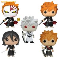 BLEACH อะนิเมะฟันโกะป็อบของเล่นเด็กเป็นรูปร่าง Kawaii ชุดคอสเพลย์ Kurosaki Ichigo ตัวเลขการกระทำตุ๊กตานางแบบพีวีซีเครื่องตกแต่งของขวัญในงานเทศกาลของสะสม