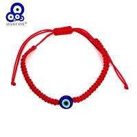 Lucky Eye Turkish Evil Eye Bracelets For Women Men Handmade Braided Rope Chain Red Bracelet Female EY1404 Charms and Charm Bracelet