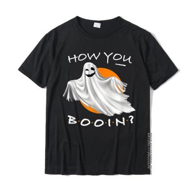 How You Booin Funny Halloween Design Winking Smiling Ghost T-Shirt Brand Men Tshirts Cotton Tops &amp; Tees Europe