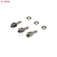 20Set 5 7MM Sekrup Pengatur Jarak Kepala Hex dengan Mur Pengatur Jarak 5MM 7MM untuk Konektor Serial D-sub VGA DB9 DB15 DB25 RS232 COM