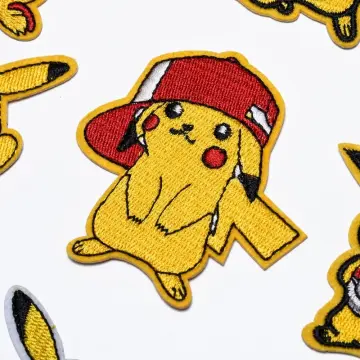 Pokemon Cloth Patch Pikachu Clothes Stickers Sew on Embroidery