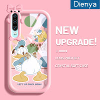 เคส Dienya สำหรับ Huawei P30 P30 Pro เคสนิ่มรูปโบว์ลายเป็ดการ์ตูนเคสโทรศัพท์โปร่งใสฝาครอบป้องกันเลนส์กล้องถ่ายรูปซิลิโคนเจลกันกระแทก