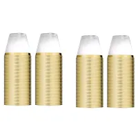 50X Golden Plastic Cups 9 Oz Disposable Cup Plastic Wine Glass Party Cups Transparent Plastic Cup for Parties