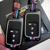 เคสโลหะดำด้านสุดเท่รีโมทรถ Honda Smart Key Gen10 (Alloy Up Grade Luminescence 3D Silicone Push button Guard)   Key Sets รุ่น ACCORD, CR-V, CIVIC, CIVIC HATCHBACK, CITY, HRV  Smart Key 10 Generationแบบ 2, 3 แล