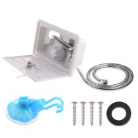 RV Shower Box Kit with Lock-Includes Shower Faucet Shower Hose Shower Wand for Boat Marine Camper Motorhome Caravan