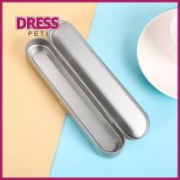 PETI DRESS เครื่องเขียนสเตชันเนอรี กล่องเหล็กวิลาดสี่เหลี่ยม ของขวัญสำหรับเด็ก โลหะสำหรับตกแต่ง กล่องโลหะฝาพับ ปรับแต่งได้เอง กล่องใส่ปากกา ออฟฟิศสำหรับทำงาน