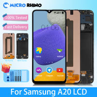 Original 6.4 amoled จอแสดงผลสำหรับ Samsung Galaxy A20 LCD A205F A205FN A205FN A205W A20 5S A205 Touch Screen Digitizer ASSEMBLY