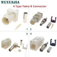 1pcs White Fakra B Male Plug / Female Jack RAL 9001 Fakra Connector RF Coaxial Wire Connectors for RG316 / RG174 Pigtail CableWires Leads Adapters