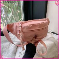 XUESHE สีทึบทึบ กระเป๋าผ้าใบแคนวาส กันน้ำกันน้ำได้ จุได้มาก กระเป๋า Crossbody ง่ายๆ กระเป๋าคาดอก สำหรับผู้หญิง