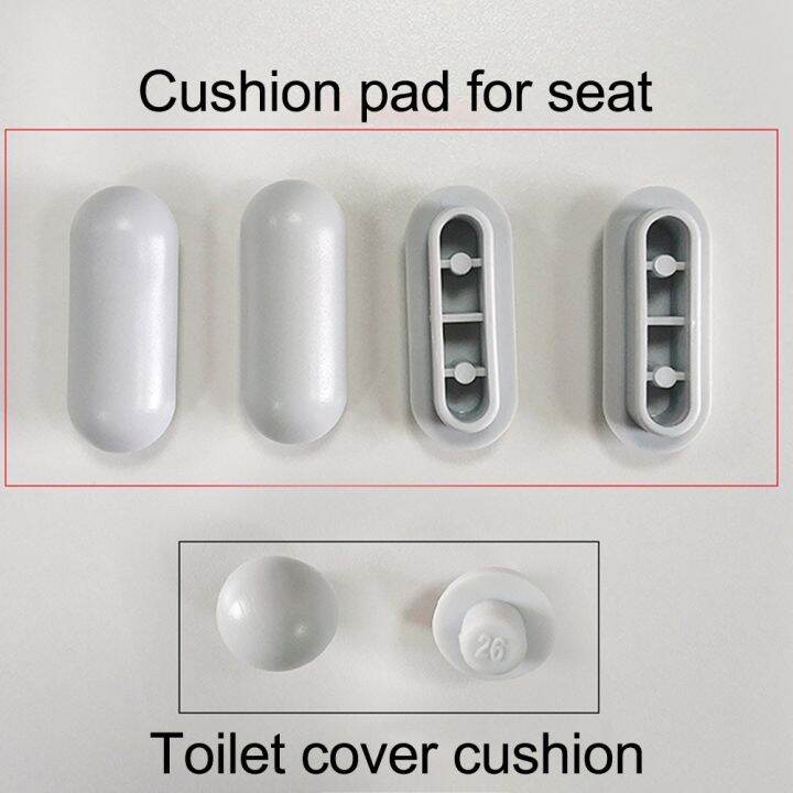 White Toilet Seat Buffers Bumpers Replacement Pads White Stop Bumper