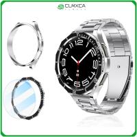 CLMXCA แบบ3 in 1 เคส + BEZEL Ring + กระจกนิรภัย พีซีพีซีพีซี กรอบของกรอบ ฝาครอบป้องกันสำหรับป้องกัน ของใหม่ สมาร์ทวอทช์ ตัวป้องกันหน้าจอ สำหรับ Samsung Galaxy WATCH 6 CLASSIC 47mm 43mm