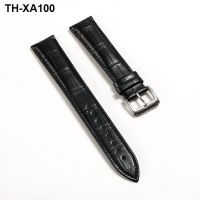 Extended first-layer watch strap genuine leather flat direct interface unisex wear-resistant pin buckle fashionable and soft accessories