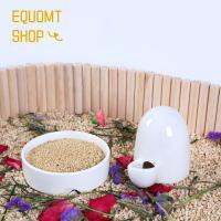 EQUOMT เซรามิกป้องกันการพลิกคว่ำหนูแฮมสเตอร์เครื่องป้อนน้ำหนูแฮมสเตอร์ชามขนมหนูตัวเล็กที่สร้างสรรค์