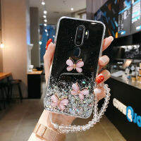 【Flash sale】 สำหรับ A5 2020 A9 2020 A15 A92 A15s A16 A53 2020 A74 A54 4G Case, Luxury Glitter Bling Sparkle แฟชั่น3D ผีเสื้อ Starry คริสตัลมือสายใสโทรศัพท์ยางนุ่ม TPU กันชนกันกระแทกป้องกันปกหลัง