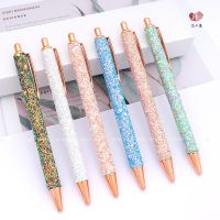 Creative Press Type Ballpoint Pen Sequin Advertising Gift Pen Office Student Writing Pen 0.5mm