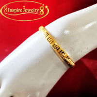 INSPIRE JEWELRY กำไลทองลายทองตอกลายแบบร้านทอง ทรงกลม หน้ากว้าง 1cmรอบวงใน 6x6cm แฟชั้นงานเกรดพรีเมี่ยม งานปราณีตพร้อมถุงกำมะหยี่