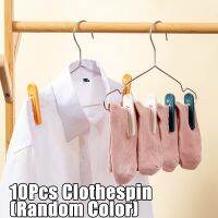 Clothespin 10 Pçs Clothespes De Plástico À Prova Vento Anti-Gota Fivela Roupas Colcha Secagem Cabide Meias Portátil Clipe Cor Aleatória