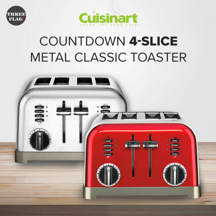Cuisinart CPT180KR Countdown 4 Slice Metal Classic Toaster Silver