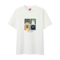 Uniqlo Ghibli Miyazaki Linkage UT เสื้อยืดแขนสั้น พิมพ์ลาย Qianhe Qianxun Totoro สําหรับผู้ชายและผู้หญิง