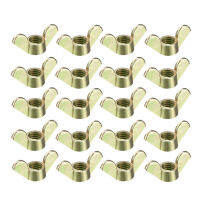 Uxcell 20pcs Wing Nuts Butterfly Nut M4 M5 M6 M8 M10 เฟอร์นิเจอร์ Hardwere ตัวยึดชิ้นส่วนสังกะสีชุบโทนสีบรอนซ์ Silver Tone-GONGXI